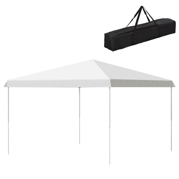 English Elm Outsunny 13' X 13' Pop-Up Canopy Tent With Wheeled Carry Bag - Adjustable Sun Shelter For Outdoor Events W2225P200935-GIGA