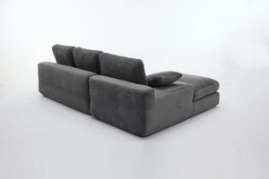 English Elm 99*69" Modular L-Shaped Sectional Sofa Set - Modern Minimalist Design, No Assembly, Versatile Comfort! W1829S00058