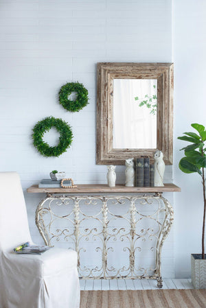 English Elm S/2 Greenery Wreaths for Home and Wedding Doorway Decor, 18" Artificial Leaf Rings, Set of 2 Cozy, Vibrant Accents W2078P343669