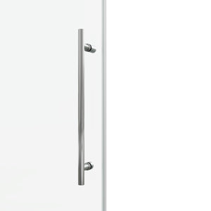English Elm 60*76"Fixed & Sliding Shower Door - Modern Frameless Design, Tempered Glass, Stainless Steel Durability T3177P320602
