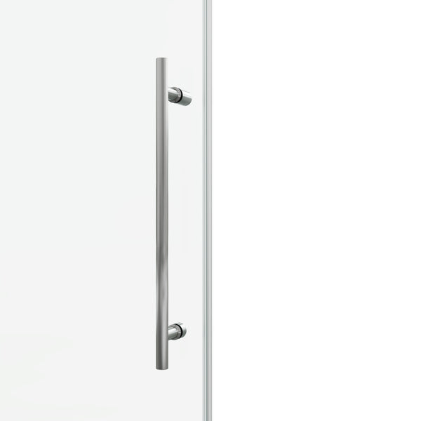 English Elm 60*76"Fixed & Sliding Shower Door - Modern Frameless Design, Tempered Glass, Stainless Steel Durability T3177P320602