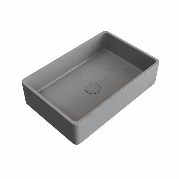 English Elm 19.68'' Rectangular Concrete Vessel Sink Matte Gray Above Counter Vanity Basin W1613P391578