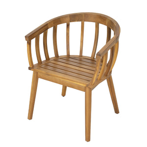 English Elm Christopher Knight Home® - Klismos Teak Dining Armchair Set of 2 — Ergonomic Curved Back, Solid Acacia Wood, Minimalist Elegance N775P250605T