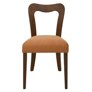 English Elm Christopher Knight Home® - Dining Chair Modern Set of 2 with Rounded Back and Upholstered Seat on Durable Rubberwood Frame Caramel,Walnut N771P254007W