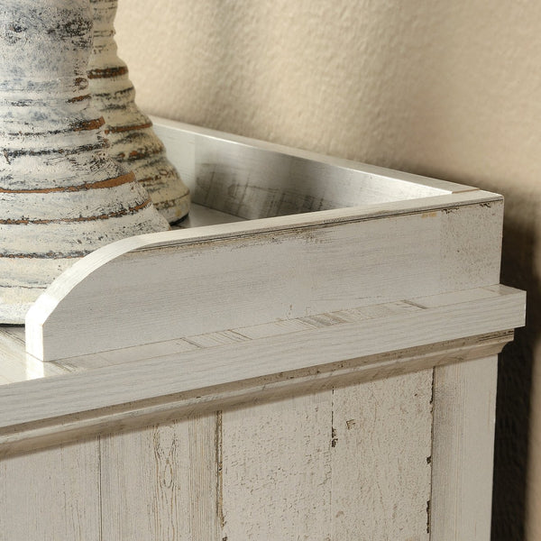 English Elm Bookcase, Modern White Finish With Ten Cubbies For Stylish Storage And Display In Any Room B356P402783