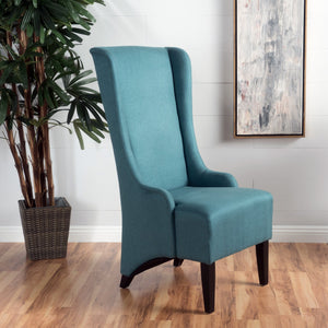 English Elm Christopher Knight Home® - DINING Chair with High Winged Back Upholstery, Plush Comfort, Tapered Birch Wood Legs, Modern Elegance Teal 59260.00DTE