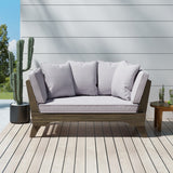 Christopher Knight Home® Serene Outdoor Acacia Wood Expandable Daybed with Water Resistant Cushions