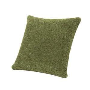 English Elm Astrid 20" Square Accent Throw Pillow Cover With Feather Insert, Moss Green Boucle