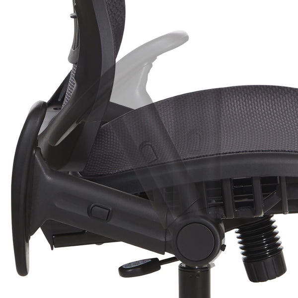 OSP Home Furnishings Height Adjustable Flip Arms with Pu Padding for Ergonomic Office Chair Comfort F2-3