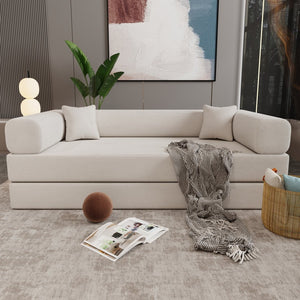 English Elm Double Convertible Corduroy Sleeper Sofa High Density Foam Wide Armrest Studio Bed W3064P245390