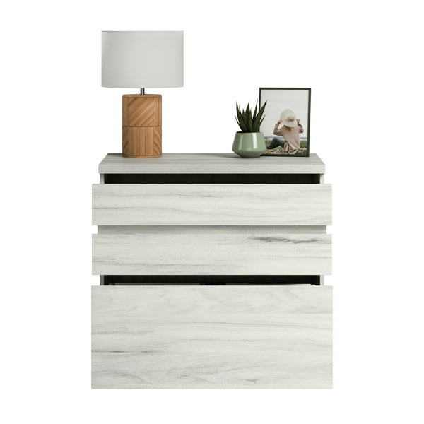 English Elm Lateral File, Sleek Off-White & Gray Multi-Purpose Storage Solution For Modern Workspaces & Home Offices B356P354465