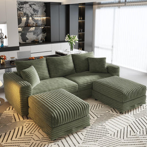 English Elm 82.6"upholstered Velvet Chesterfield Sofa with Button Tufting Nailhead Trim Rolled Arms Green W1885S00352