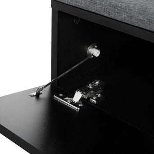 English Elm On-Trend Modern 2-In-1 Shoe Cabinet With Cushion, Adjustable Shelves & Elegant Arched Doors For Entryway N721P245716B-GIGA