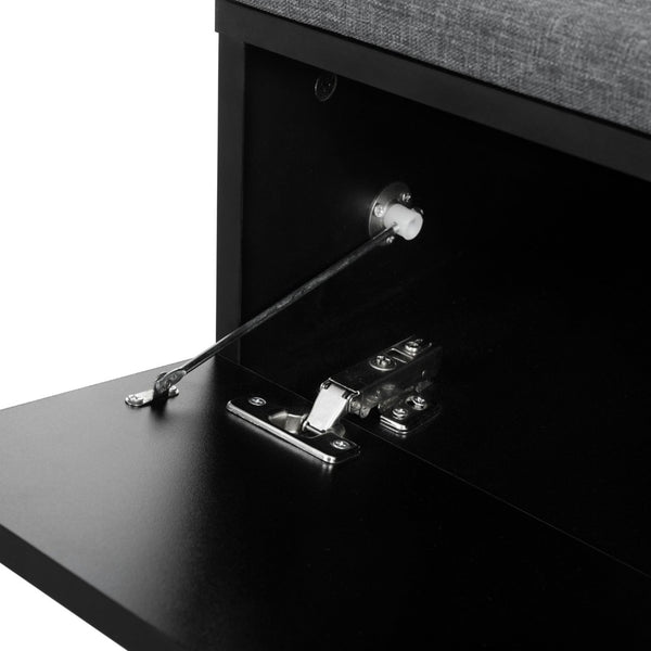 English Elm On-Trend Modern 2-In-1 Shoe Cabinet With Cushion, Adjustable Shelves & Elegant Arched Doors For Entryway N721P245716B-GIGA