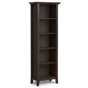 English Elm Amherst 24-Inch Solid Wood Bookcase: Stylish Hickory Brown Storage With Adjustable Shelves & More! B136P238601