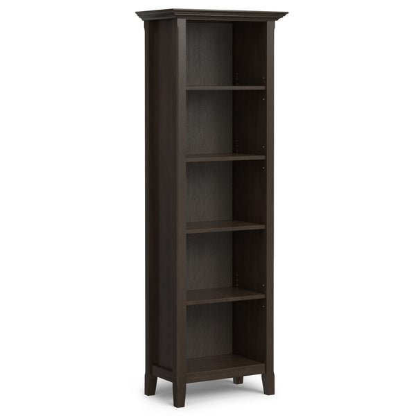 English Elm Amherst 24-Inch Solid Wood Bookcase: Stylish Hickory Brown Storage With Adjustable Shelves & More! B136P238601