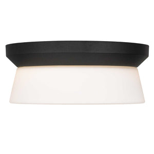 English Elm 11 Inch Matte Black Flush Mount Integrated Led Dimmable Ceiling Light for Modern Interiors B370P399118