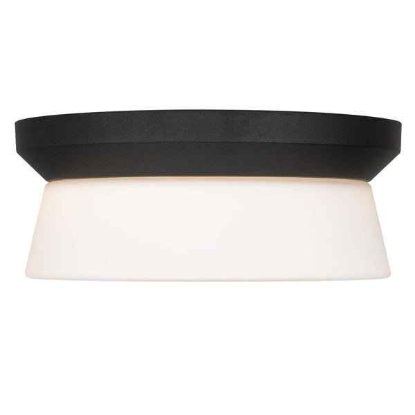 English Elm 11 Inch Matte Black Flush Mount Integrated Led Dimmable Ceiling Light for Modern Interiors B370P399118