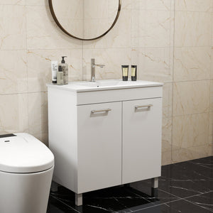 English Elm 32-Inch Floor-Mounted Bathroom Vanity With Sink Combo - Elegant Design, Soft-Close Doors, Adjustable Feet W3151S00031