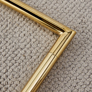 English Elm Table 5-Piece Set: Elegant 31.5-Inch Round Marble Dining Table With 4 Gray Pu Chairs & Gold Legs W1151S02493-GIGA