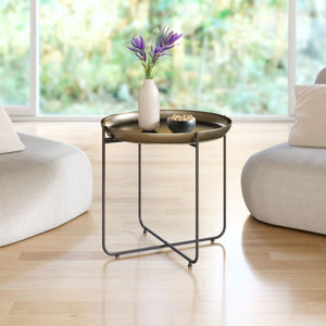 Bronson Side Table Bronze 109596 Zuo Modern