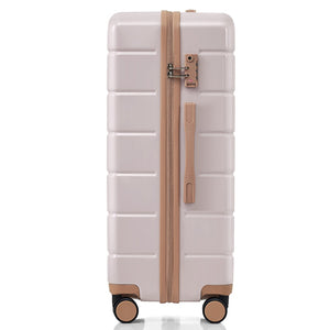 English Elm Premium Abs Hardshell 3 Piece Suitcase Set with Tsa Locks and Spinner Wheels Light Grey N726P171340H