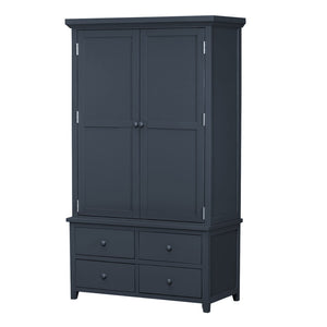 English Elm Topmax Freestanding Pine Wood Kitchen Pantry Cabinet with Wine Rack Gray SP000070AAE