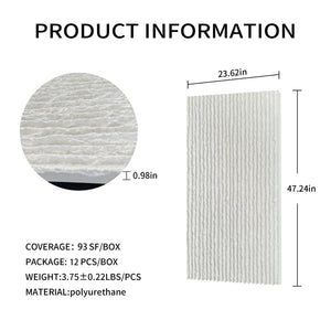 English Elm 3d Faux Stone Pu Wainscoting Panels Lightweight Waterproof Interior Accent Wall Set White Marble W347P478204