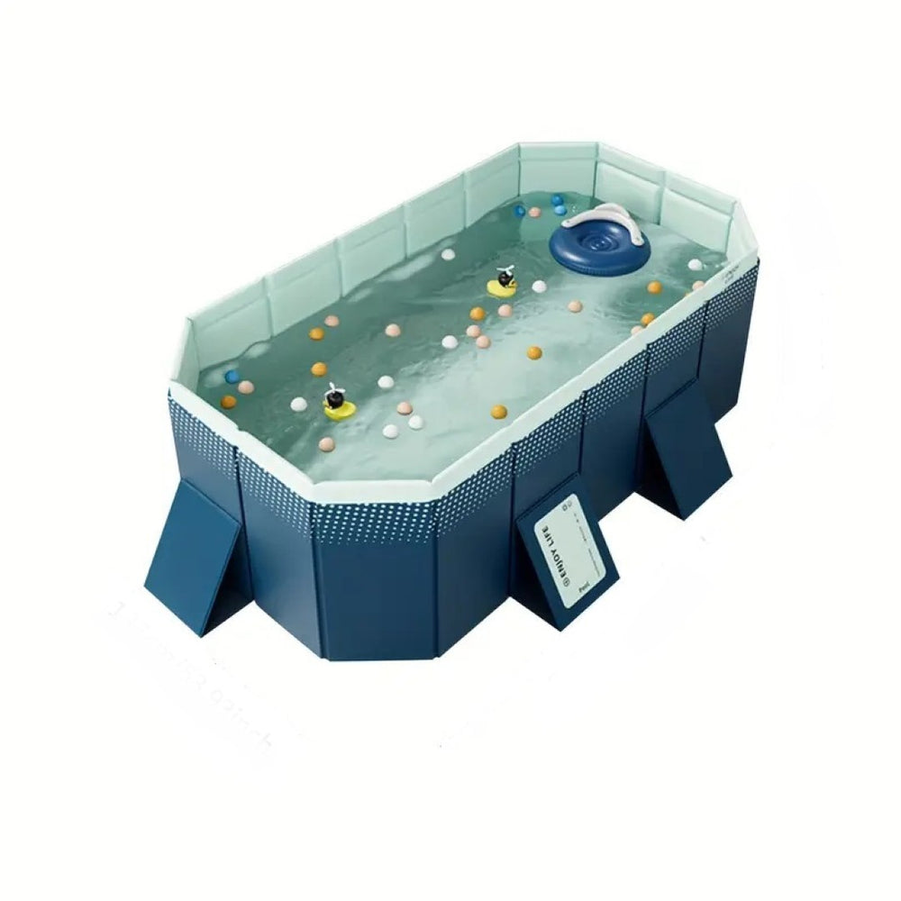 English Elm 2.1m Pvc Folding Pool No Inflation Needed Fast Setup Outdoor Backyard Cooling Basin W2710P305063