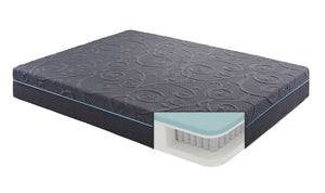English Elm 11-inch Gel-Infused Memory Foam Hybrid Mattress Queen Size - 4-Layer Cooling Support, Pocket Coils Dark Gray 15 L x 15 W x 63 H B011P212564