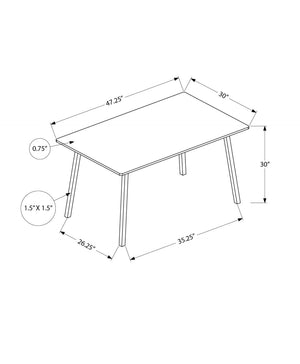 English Elm Dining Table Rectangular Laminate Top Angled Black Metal Legs Modern Kitchen Seating Grey B2710P461771