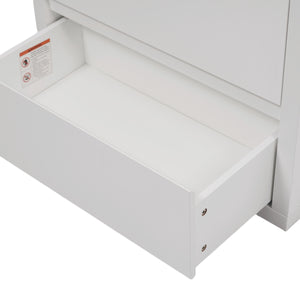 English Elm Christopher Knight Home® - 30" Bathroom Vanity with Ceramic Sink, 2 Soft-Close Full-Extension Drawers, Handle-Free 45° Design, Durable MDF White N817P280549W