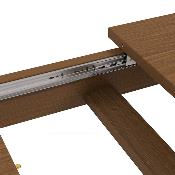 English Elm Dining Table Extendable Woodgrain Melamine Top Seats up to Ten Open Plan Kitchen Oak W331S00207