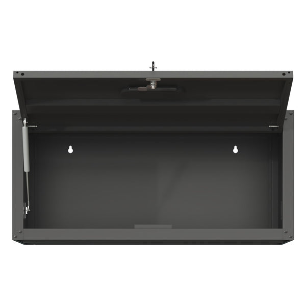 English Elm Heavy Duty Wall Mounted Steel Cabinet Locking Lift Door Garage Workshop Storage Black T2398P236482