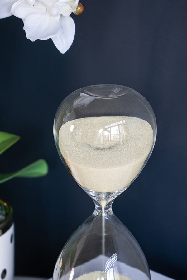 English Elm Set Of 2 Ferdinand 30-Minute Hourglasses - Elegant Bisque Sand Timers For Home & Office Decor W2078P278114-GIGA