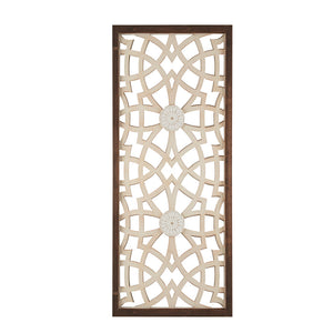 Madison Park Damask Wood Panel Farm House Two-tone Geometric Wall Decor MP95B-0231 Wood