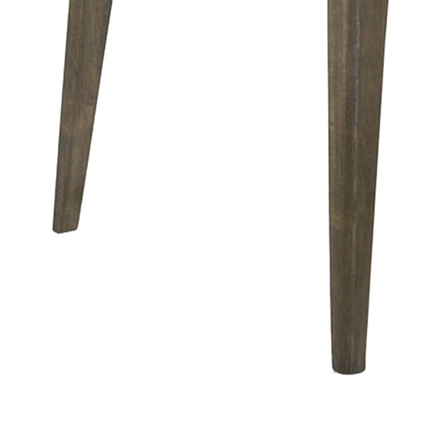 English Elm Yuki Rectangular Dining Table Seats Six Distressed Walnut Finish Tapered Flare Legs B056P416841