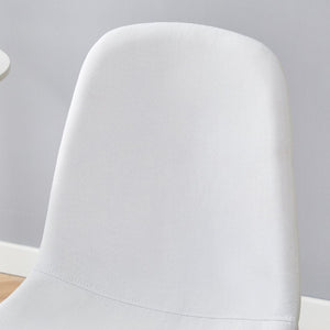 English Elm Table And Chair Set - Modern Adjustable Walnut Lift Table With 4 Soft Linen Dining Chairs, Stylish & Versatile W1151S03774-GIGA