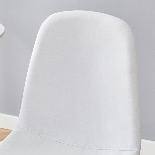 English Elm Table And Chair Set - Modern Adjustable Walnut Lift Table With 4 Soft Linen Dining Chairs, Stylish & Versatile W1151S03774-GIGA