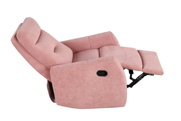 English Elm Paterson Microsuede Velvet Rocker Recliner Plush Swivel Chair for Living Room Pink B078P497896