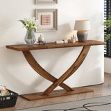 Christopher Knight Home® - Noble House - - Mirod 57'' Modern Rustic Console Table With Cross-Leg Design,Sturdy Construction And Ample Surface Space,Perfect For Living Room Or Bedroom