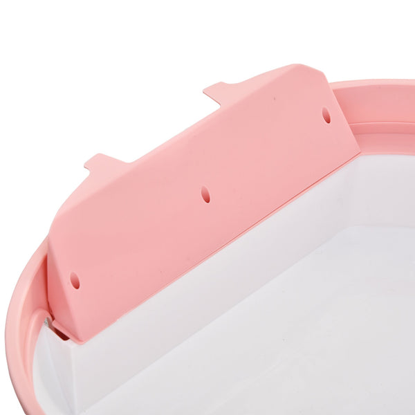 English Elm PawHut Space Capsule Covered Cat Litter Box with Removable Tray, Front Door Access & Odor Control Pink W2225P229457
