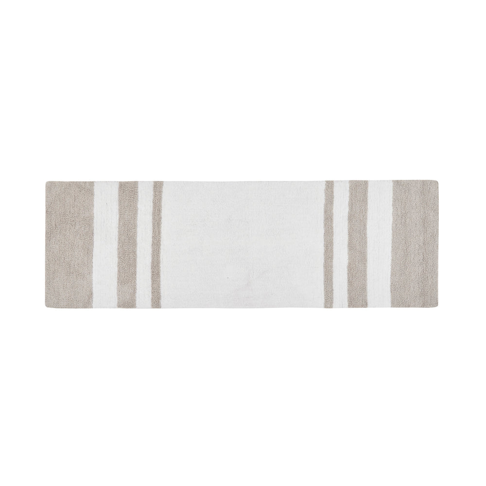 JLA Home Madison Park - Reversible Cotton Bath Rug - Plush, Highly Absorbent Spa-Style Mat, Machine Washable, Dual-Texture Design Taupe MP72-1486