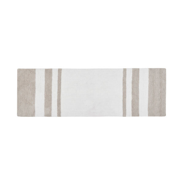 JLA Home Madison Park - Reversible Cotton Bath Rug - Plush, Highly Absorbent Spa-Style Mat, Machine Washable, Dual-Texture Design Taupe MP72-1486