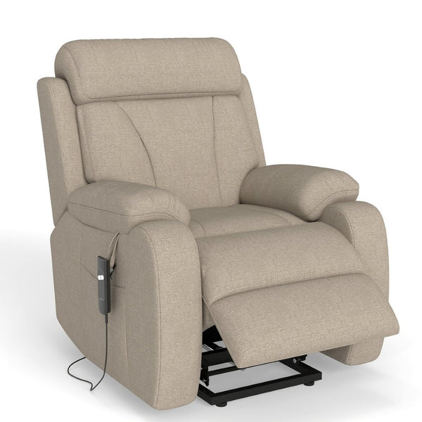 English Elm Power Lift Recliner Chair Velvet Upholstered Senior Assist Motorized Living Room Seat W1028S00061