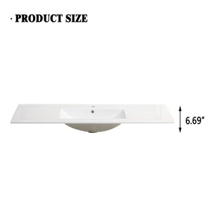 English Elm 48" Bathroom Vanity with Drop-in Ceramic Sink Glazed Non-porous Basin for Clean Style W3133P282165