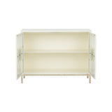 Ficino Bookshelf White/Cream, Gold 385928 Chelsea House