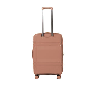 English Elm 6-piece Hard Shell Spinner Luggage Set Expandable Polypropylene with Combo Lock Rose Gold T3292P329374