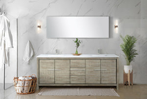 English Elm Rustic Acacia Double Bath Vanity 80" W X 20" D, Cultured Marble Top & Brushed Nickel Faucet Set B2731P259560-GIGA