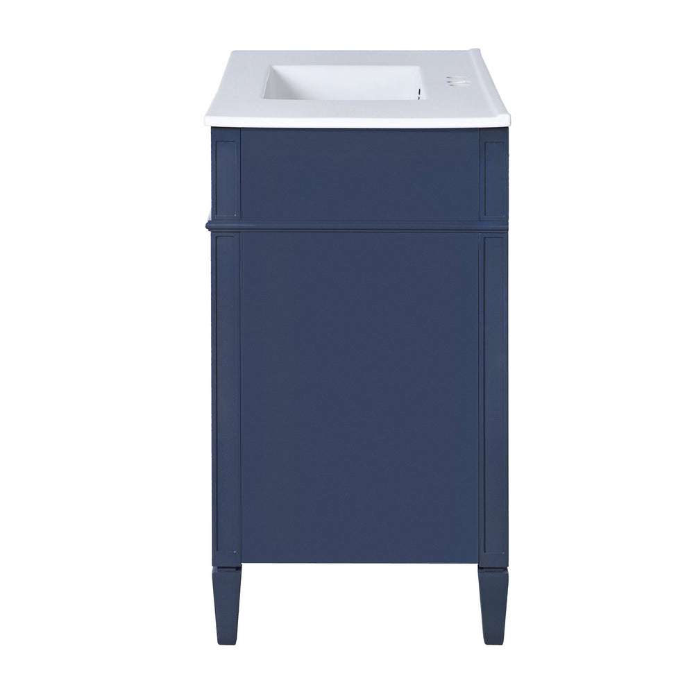 English Elm 36'' Modern Bathroom Vanity With Ceramic Top, 2 Drawers & Tip-Out Storage For Stylish Organization N710P230246C